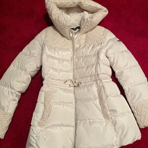 Laundry By Shelli Segal Cream Puffer Jacket